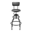 VEVOR Shop Stool Adjustable Height Garage Work Seat 300 lbs Load with Backrest