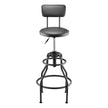 VEVOR Shop Stool Adjustable Height Garage Work Seat 300 lbs Load with Backrest