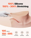 VEVOR Silicone Breastplate C-Cup High Neck Fake Breasts for Cosplay Drag Queen