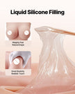 VEVOR Silicone Breastplate C-Cup High Neck Fake Breasts for Cosplay Drag Queen