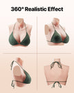 VEVOR Silicone Breastplate C-Cup High Neck Fake Breasts for Cosplay Drag Queen