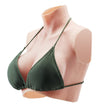 VEVOR Silicone Breastplate C-Cup High Neck Fake Breasts for Cosplay Drag Queen