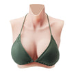 VEVOR Silicone Breastplate C-Cup High Neck Fake Breasts for Cosplay Drag Queen