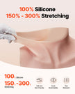VEVOR Silicone Breastplate K Sized High Neck Fake Breasts for Cosplay Drag Queen
