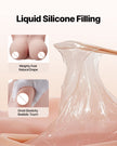 VEVOR Silicone Breastplate K Sized High Neck Fake Breasts for Cosplay Drag Queen