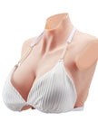 VEVOR Silicone Breastplate K Sized High Neck Fake Breasts for Cosplay Drag Queen