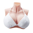 VEVOR Silicone Breastplate K Sized High Neck Fake Breasts for Cosplay Drag Queen
