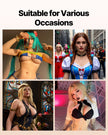 VEVOR Silicone Breastplate D-Cup High Neck Fake Breasts for Cosplay Drag Queen