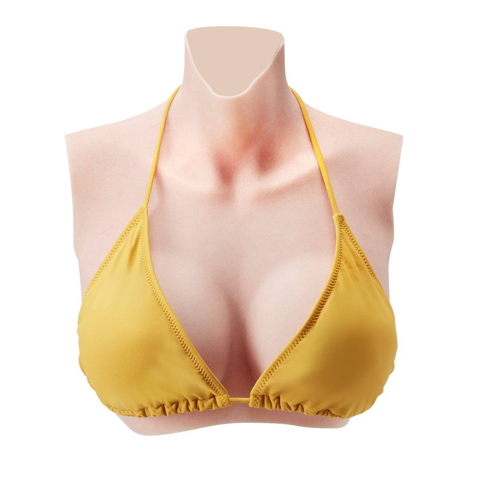VEVOR Silicone Breastplate D-Cup High Neck Fake Breasts for Cosplay Drag Queen