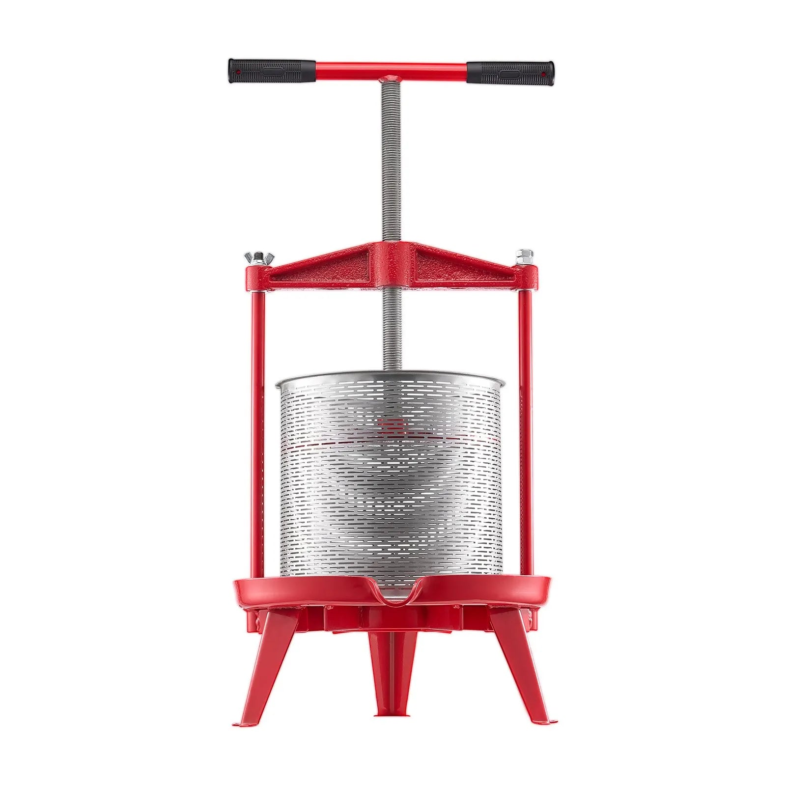 VEVOR Fruit Wine Press Manual Press for Wine Making 3.69 Gal/14L Stainless Steel