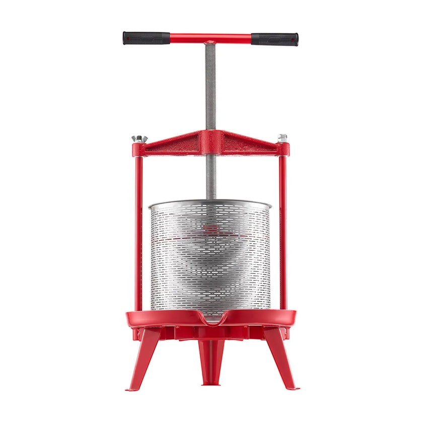 VEVOR Fruit Wine Press Manual Press for Wine Making 3.69 Gal/14L Stainless Steel