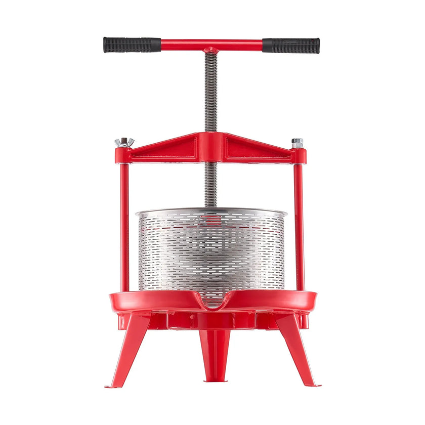 VEVOR Fruit Wine Press Manual Press for Wine Making 2.38 Gal/9L Stainless Steel