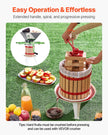 VEVOR Fruit Wine Press Manual Press for Wine Making 3.2 Gal/12L Wood Basket