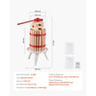 VEVOR Fruit Wine Press Manual Press for Wine Making 1.6 Gal/6L Wood Basket