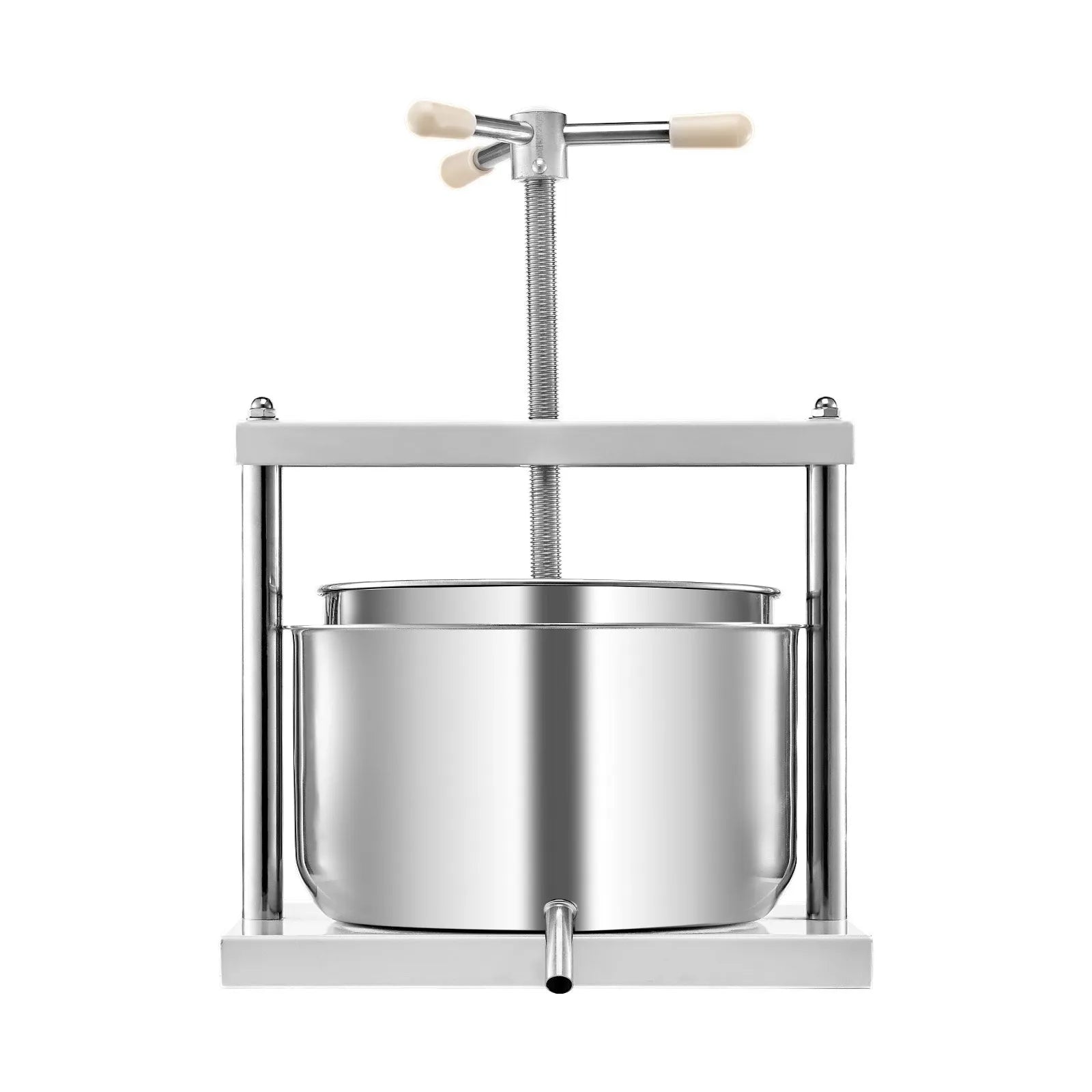 VEVOR Fruit Wine Press Manual Press for Wine Making 3.17 Gal/12L Stainless Steel