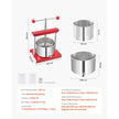 VEVOR Fruit Wine Press Manual Press for Wine Making 0.8 Gal/3L Stainless Steel