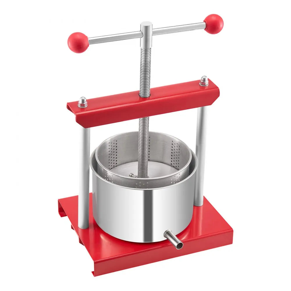 VEVOR Fruit Wine Press Manual Press for Wine Making 0.8 Gal/3L Stainless Steel