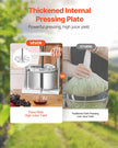 VEVOR Fruit Wine Press Manual Press for Wine Making 1.45 Gal/5L Stainless Steel
