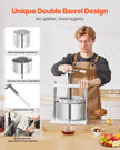 VEVOR Fruit Wine Press Manual Press for Wine Making 1.45 Gal/5L Stainless Steel