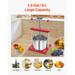 VEVOR Fruit Wine Press Manual Press for Wine Making 1.6 Gal/6L Stainless Steel