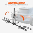 VEVOR Hitch Mount Bike Rack, 2-Bike Platform Style, 80 LBS Max Capacity Bike Rack Hitch for 1.25-/2-inch Receiver, Titling and Folding Bike Carrier with Tires up to 2.4