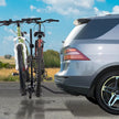 VEVOR Hitch Mount Bike Rack, 2-Bike Platform Style, 80 LBS Max Capacity Bike Rack Hitch for 1.25-/2-inch Receiver, Titling and Folding Bike Carrier with Tires up to 2.4