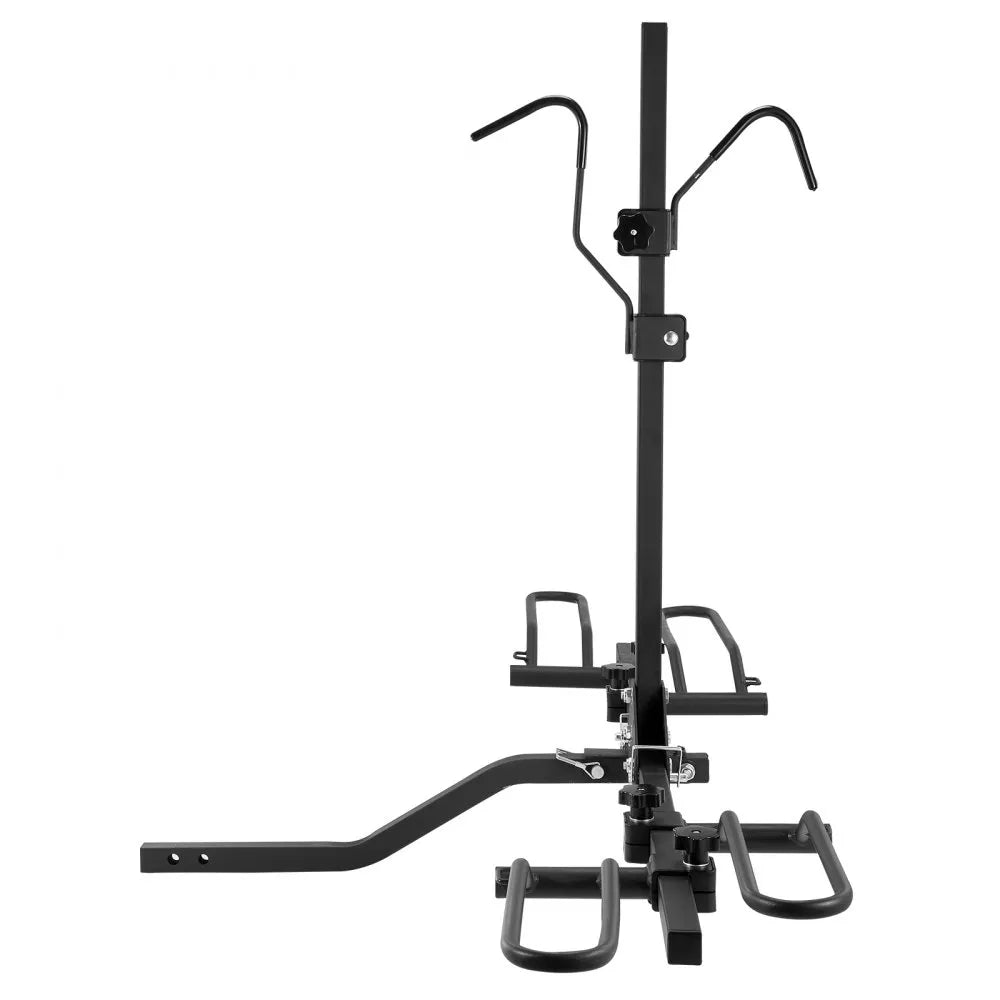 VEVOR Hitch Mount Bike Rack, 2-Bike Platform Style, 80 LBS Max Capacity Bike Rack Hitch for 1.25-/2-inch Receiver, Titling and Folding Bike Carrier with Tires up to 2.4