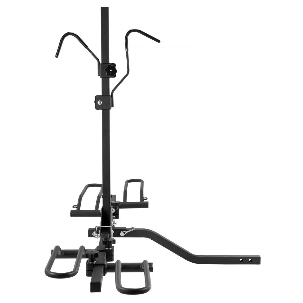 VEVOR Hitch Mount Bike Rack, 2-Bike Platform Style, 80 LBS Max Capacity Bike Rack Hitch for 1.25-/2-inch Receiver, Titling and Folding Bike Carrier with Tires up to 2.4