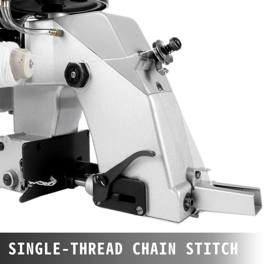 VEVOR Bag Closer Machine 110V Portable Electric Sewing Machine 90W Excellent Endurable Level Seaming Machine for Woven Snakeskin Bag Sack (Bag Closer Machine), White