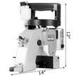VEVOR Bag Closer Machine 110V Portable Electric Sewing Machine 90W Excellent Endurable Level Seaming Machine for Woven Snakeskin Bag Sack (Bag Closer Machine), White