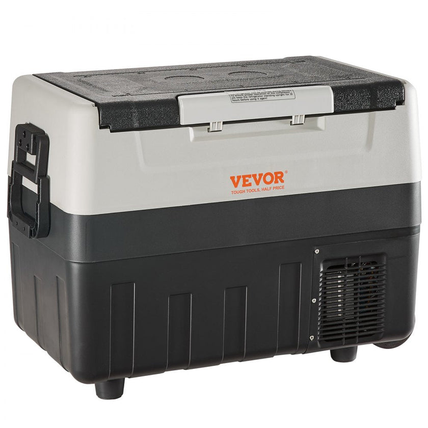 VEVOR Car Refrigerator, 12 Volt Car Refrigerator Fridge, 37 QT/35 L Dual Zone Portable Freezer, -4?-50? Adjustable Range, 12/24V DC and 100-240V AC Compressor Cooler for Outdoor, Camping, Travel, RV