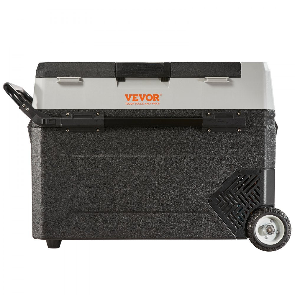 VEVOR Car Refrigerator, 12 Volt Car Refrigerator Fridge, 40QT/38L Dual Zone Portable Freezer, -4?-50? Adjustable Range, 12/24V DC and 100-240V AC Compressor Cooler for Outdoor, Camping, Travel, RV