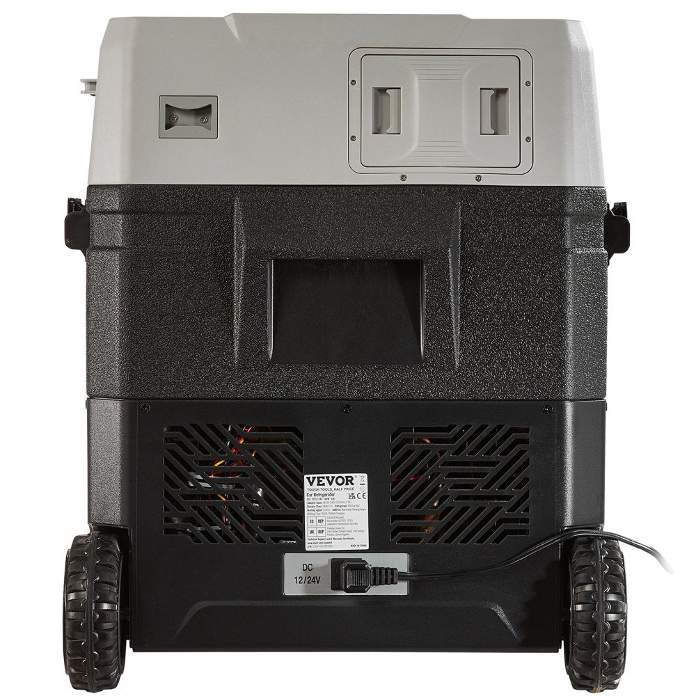 VEVOR Car Refrigerator, 12 Volt Car Refrigerator Fridge, 40QT/38L Dual Zone Portable Freezer, -4?-50? Adjustable Range, 12/24V DC and 100-240V AC Compressor Cooler for Outdoor, Camping, Travel, RV