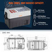 VEVOR Car Refrigerator, 12 Volt Car Refrigerator Fridge, 48 QT/45 L Dual Zone Portable Freezer, -4?-50? Adjustable Range, 12/24V DC and 100-240V AC Compressor Cooler for Outdoor, Camping, Travel, RV