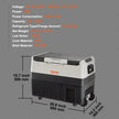 VEVOR Car Refrigerator, 12 Volt Car Refrigerator Fridge, 48 QT/45 L Dual Zone Portable Freezer, -4?-50? Adjustable Range, 12/24V DC and 100-240V AC Compressor Cooler for Outdoor, Camping, Travel, RV