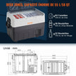VEVOR Car Refrigerator, 12 Volt Car Refrigerator Fridge, 58 QT/55 L Dual Zone Portable Freezer, -4℉-50℉ Adjustable Range, 12/24V DC and 100-240V AC Compressor Cooler for Outdoor, Camping, Travel, RV