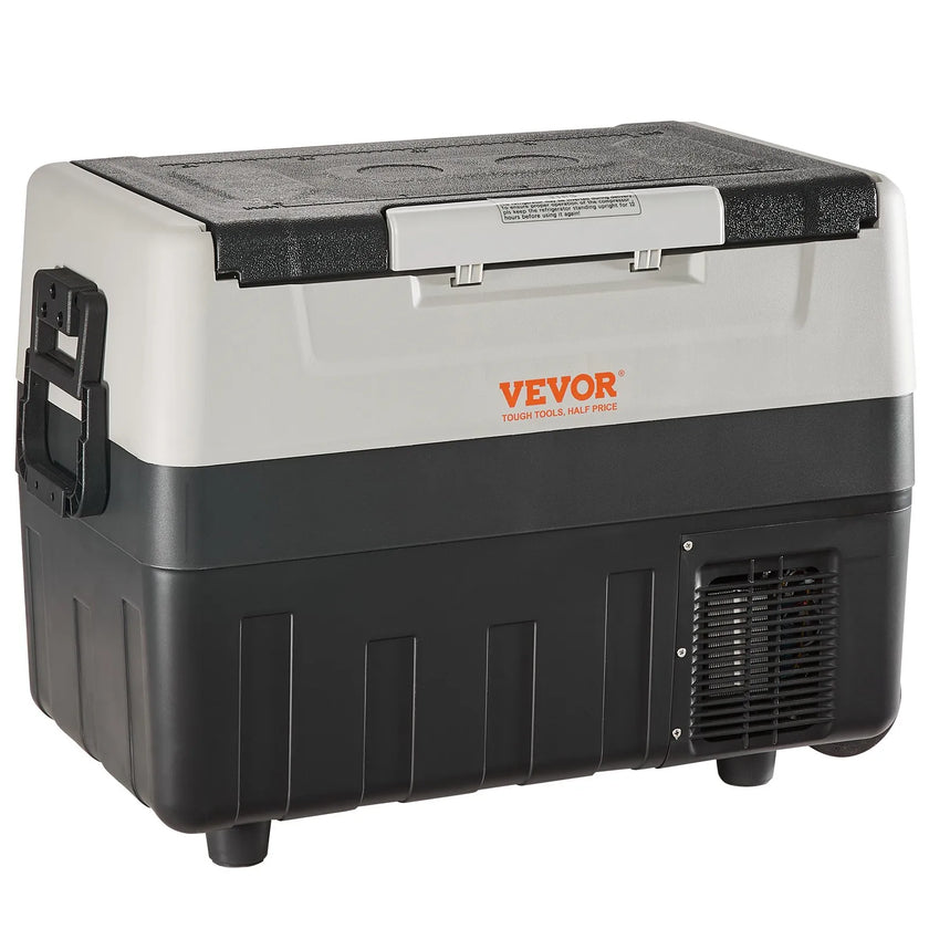 VEVOR Car Refrigerator, 12 Volt Car Refrigerator Fridge, 58 QT/55 L Dual Zone Portable Freezer, -4℉-50℉ Adjustable Range, 12/24V DC and 100-240V AC Compressor Cooler for Outdoor, Camping, Travel, RV