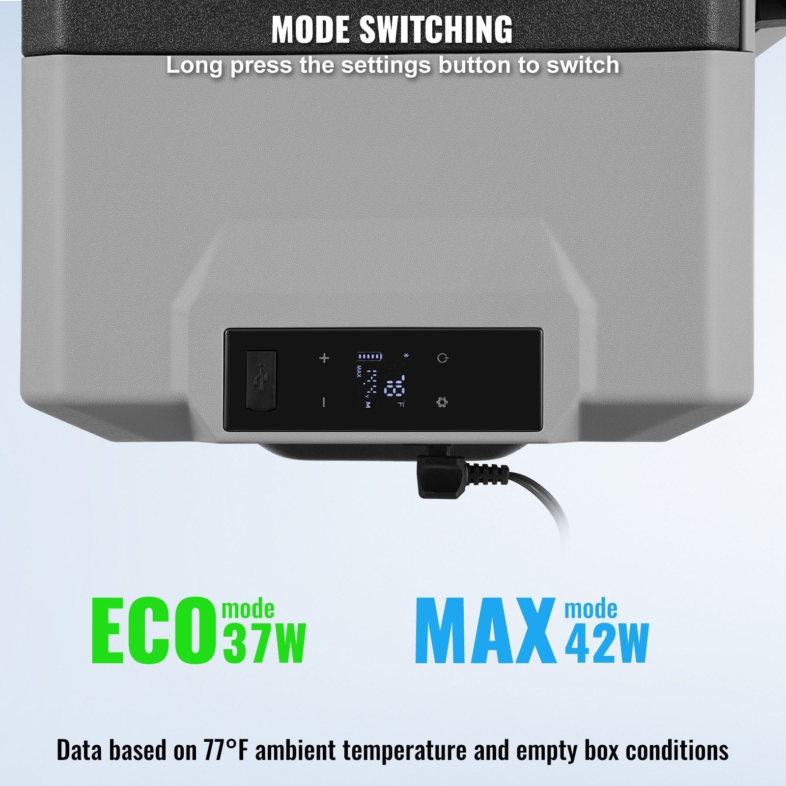 VEVOR Portable Car Refrigerator Freezer Compressor 40 L Single Zone for Car Home