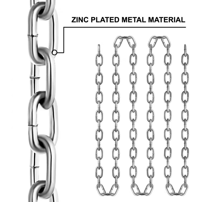 VEVOR Grade 30 Chain 1/4 Inch by 100Ft Length Grade 30 Proof Coil Chain Zinc Plated Grade 30 Chain for Towing Logging Agriculture and Guard Rails