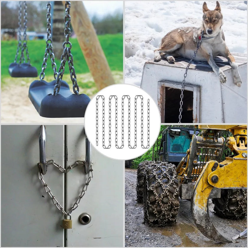 VEVOR Grade 30 Chain 1/4 Inch by 100Ft Length Grade 30 Proof Coil Chain Zinc Plated Grade 30 Chain for Towing Logging Agriculture and Guard Rails