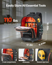 VEVOR Rolling Tool Backpack 45 Pockets Heavy Duty Roller Tool Bag on Wheels