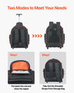 VEVOR Rolling Tool Backpack 45 Pockets Heavy Duty Roller Tool Bag on Wheels