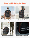 VEVOR Rolling Tool Backpack 72 Pockets Heavy Duty Roller Tool Bag on Wheels