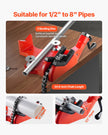 VEVOR Screw Bench Chain Vise 1/2 to 8 inch Capacity Heavy Duty Chain Pipe Vise