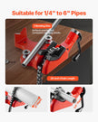 VEVOR Screw Bench Chain Vise 1/4 to 6 inch Capacity Heavy Duty Chain Pipe Vise