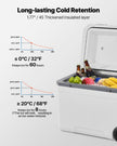 VEVOR Portable Cooler 45 QT Wheeled Cooler 64 Can Capacity with Cup Holder