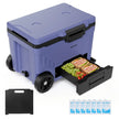 45 QT Rolling Hard Cooler with Wheels | Leak-Resistant Insulated Ice Chest