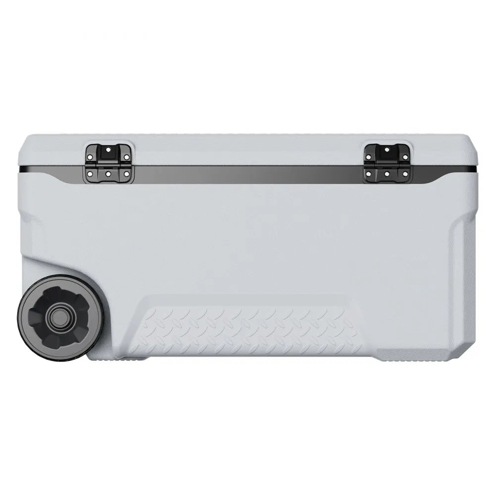 VEVOR Portable Cooler 74 QT Wheeled Cooler 120 Can Capacity with Cup Holder