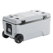 VEVOR Portable Cooler 74 QT Wheeled Cooler 120 Can Capacity with Cup Holder
