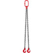 VEVOR Chain Sling 6FT 5/16 x 6 Double Leg with Grab Hooks Sling Chain 3T/6600lbs Capacity Double Leg Chain Sling G80 Mn-Steel, Red